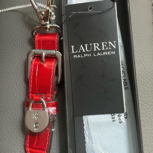 Lauren Ralph Lauren
PADLOCK CHARM EMBOSSED LEATHER KEY FOB - Keyring  red - Picture 5 of 7